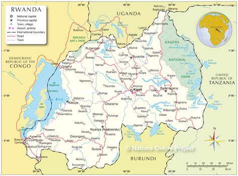 Political Map Of Rwanda Nations Online Project