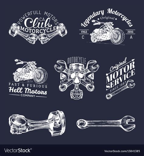 1280 x 1170 jpeg 383 кб. Biker Club Signs Motorcycle Repair Logos Vector Image