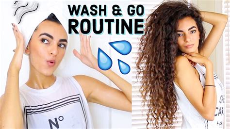 My Wash And Go Routine For Long Curly Hair Youtube