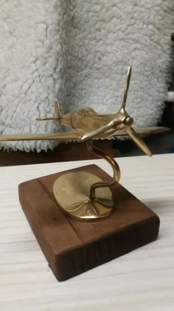 Stunning Brass Model Spitfire Aeroplane Aircraft Trench Art £3000