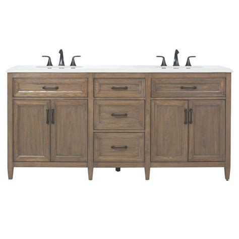 Modern and traditional influences combine to form a 30 in. Home Decorators Collection Walden 71 in. W x 22 in. D ...