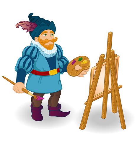 Artist Painting On Easel Download Free Vectors Clipart Graphics