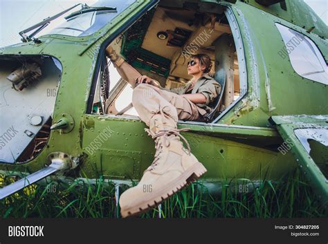 female pilot cockpit image and photo free trial bigstock