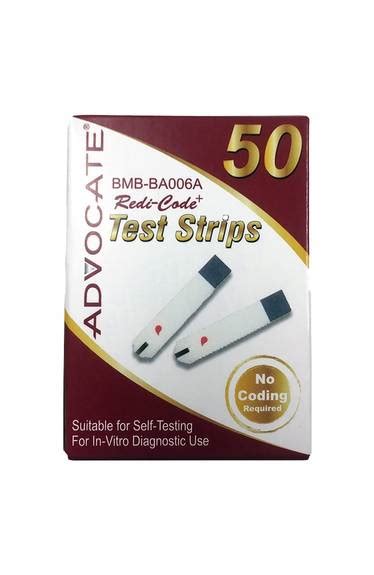 Advocate Redi Code Plus Glucose Test Strip 50 Count Part No 002 50box