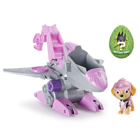 Paw Patrol Dino Rescue Skyes Deluxe Rev Up Vehicle With Mystery