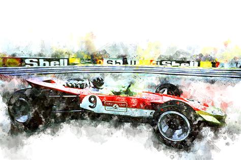 Graham Hill Monaco Painting By Raceman Decker Fine Art America