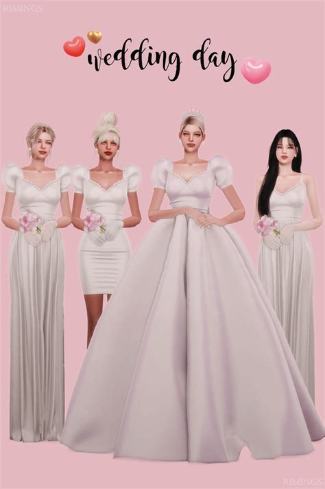 Rimings Wedding Day Collection Rimings On Patreon Sims 4 Wedding