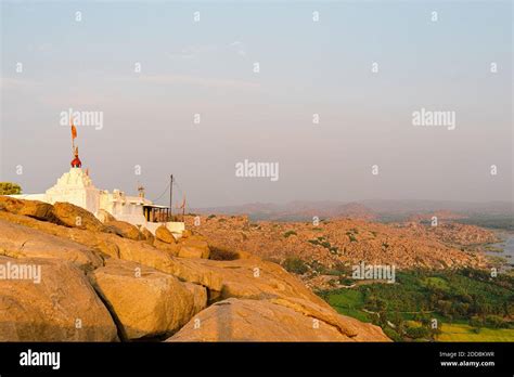 Sunset View From Monkey Temple Karnataka Hampi India Stock Photo Alamy