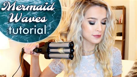 easy mermaid waves hair tutorial leighannsays leighannsays youtube