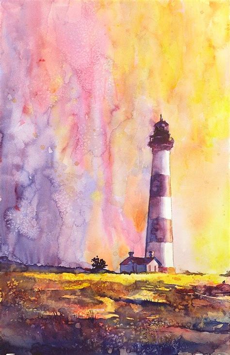 Bodie Island Lighthouse At Sunset North Carolina Coast Fine Art