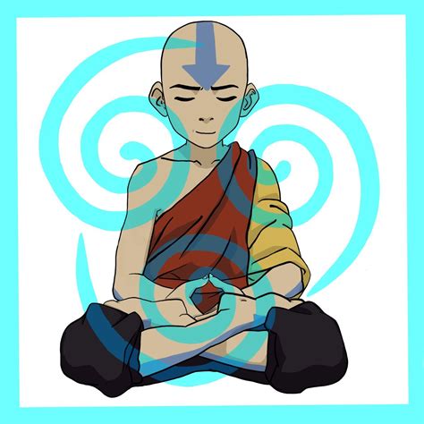 Aang In Meditation Anime Aang Art
