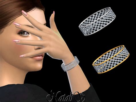 Crystal Wide Band Bracelet By Natalis From Tsr Sims 4 Downloads