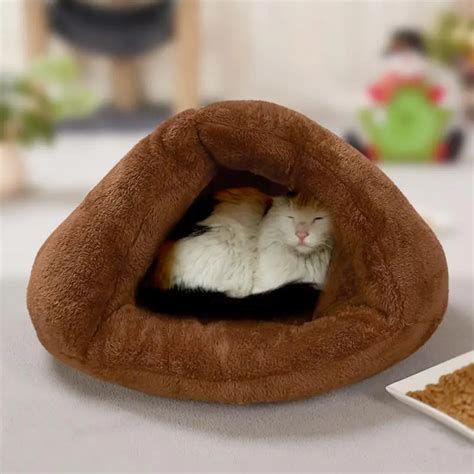 1pc Super Cute Soft Cat Bed Winter House Indoor Warm Sleeping Soft Pet