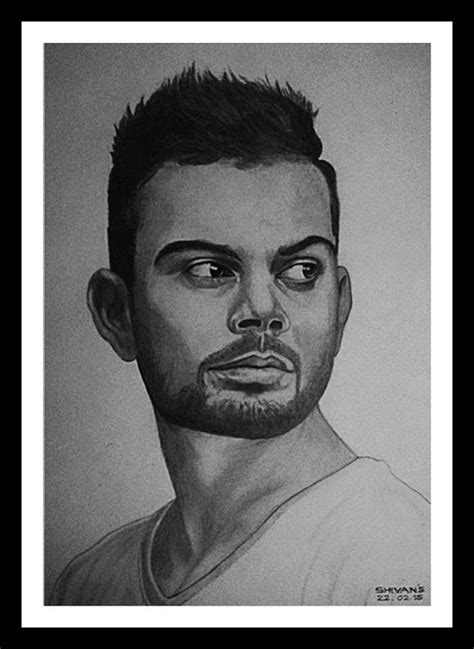Pencil Portrait Of Indian Cricketer Virat Kohli Drawing Pencil