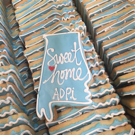 State of Alabama cookies for Alpha Delta Pi sorority. Can't wait for