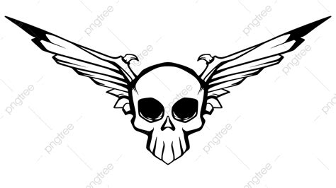 Skull Wings Vector Design Images Wing Skull Head Illustration Wing