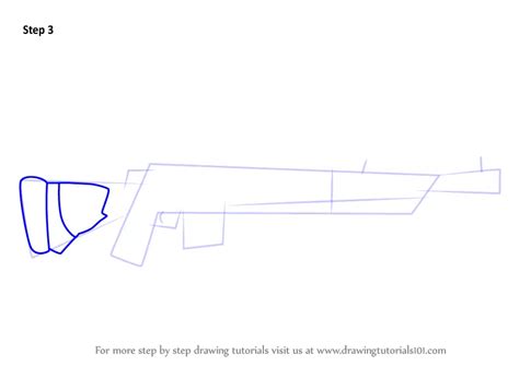 Learn How To Draw Hunting Rifle From Fortnite Fortnite Step By Step