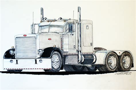 Custom Semi Truck Drawings