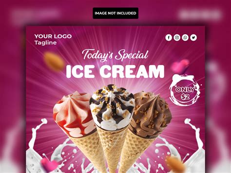 Todays Special Ice Cream Social Media Banner Design By Mmd Raknuzzaman On Dribbble