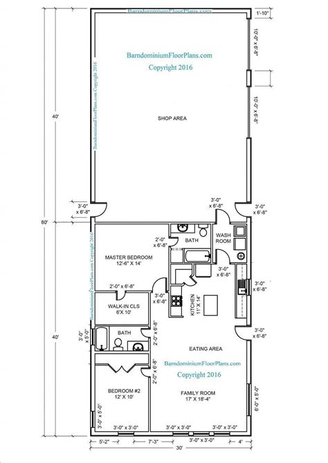 2 bedroom 2 bath barn house plans. barndominium floor plans 2 story 4 bedroom with shop ...
