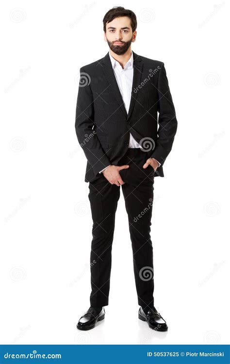 Young Businessman Feeling Pain In His Crotch Stock Image Image Of