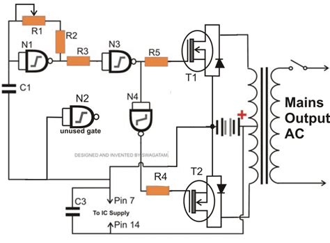Simple Inverter Circuit Diagram Using Mosfet Electrical Wiring Diagrams