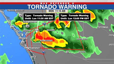 A Tornado Warning Has Been Issued For Sarasota Manatee Through 313 12