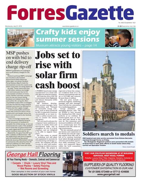 Have You Picked Up Your Copy Of This Weeks Forres Gazette Its On