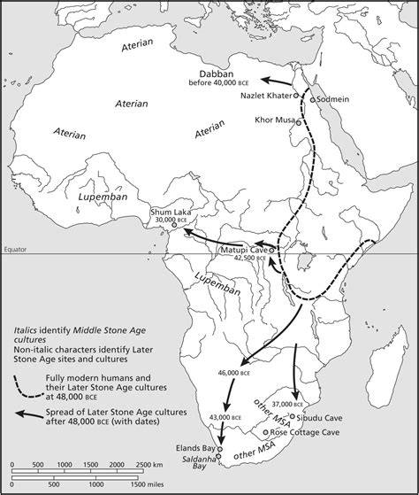 African Middle Stone Age Africa Map African African American