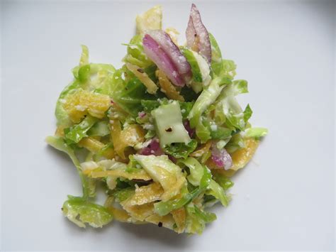 Thinly sliced brussels sprouts replace the usual cabbage in this bright and crunchy slaw. Recipe: Carol's Brussels Sprout Slaw - Burnt My ...