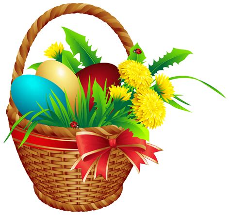 Easter Basket Png Clip Art Image