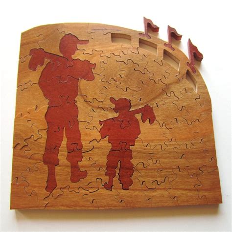 Baseball Hand Cut Wooden Puzzle Custom Wood Puzzle Rustic Home Decor