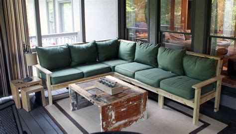 We have a nice corner behind the house in the garden and on the terrace where the sun is. Ana White | Outdoor sectional couch with reclined back - DIY Projects