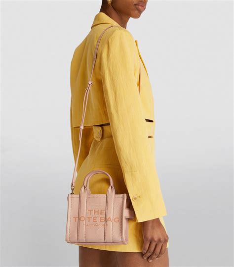 Womens Marc Jacobs Pink The Marc Jacobs Micro Leather The Tote Bag