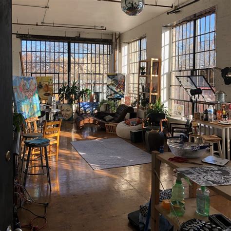 Beautiful Sunny Artists Daylight Studio With Industrial Windows In