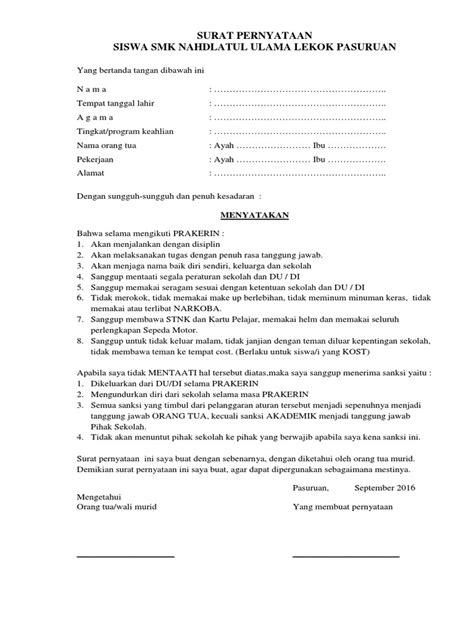 Secara sederhana, surat pernyataan adalah sebuah surat yang menerangkan tentang pernyataan yang surat pernyataan. Contoh Surat Peringatan Siswa - Aneka Macam Contoh