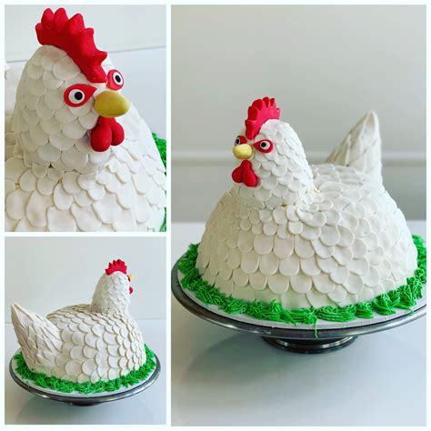 Chicken Cake Chicken Cake Farm Animals Birthday Party Birthday Cake