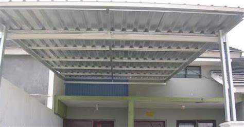Rangka utama dan reng dipasang single tiang double box _tipe elegan(290/m): BENGKEL LAS KARYA ABADI : CONTOH KANOPI GARASI RUMAH MINIMALIS RANGKA BAJA RINGAN DENGAN ATAP ...