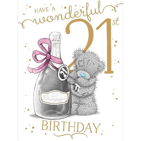 Wonderful 21st Large Me To You Bear Birthday Card A01ls138 Me To