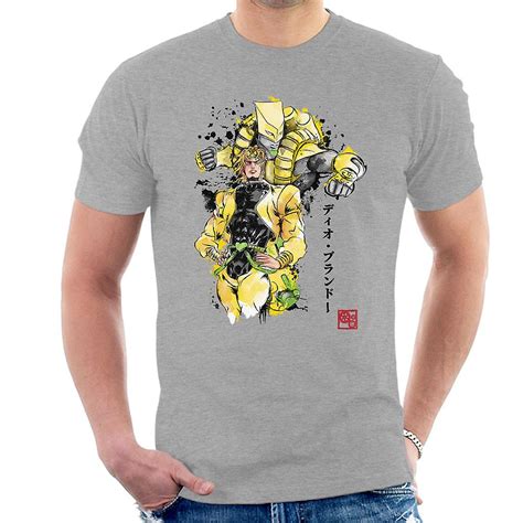 Yellow Jojos Bizarre Adventure Za Warudo Sumie Mens T Shirt Fruugo