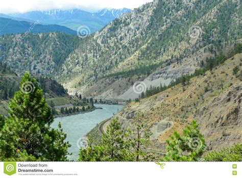 Thompson River Valley British Columbia Canada 01 Stock Photo Image