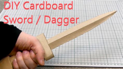 How To Make A Diy Cardboard Sword Dagger Youtube
