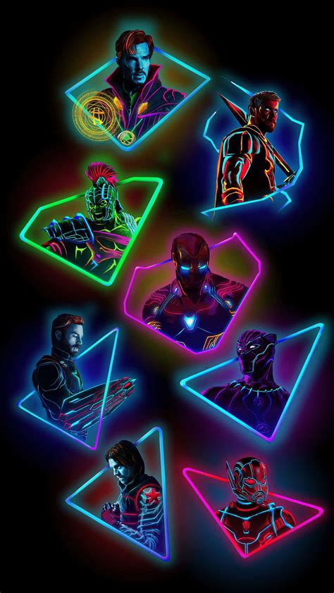 Top 164 Avengers Neon Wallpaper 4k