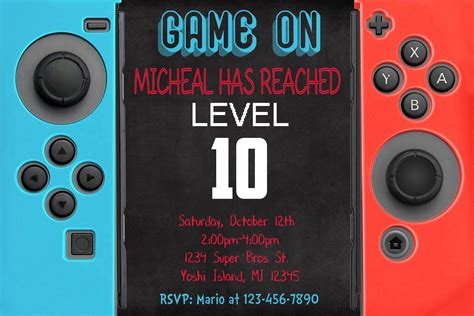 Be sure to check back often as we will be adding new birthday ideas to this page. Game Controller Birthday Party Invitation Personalized ...