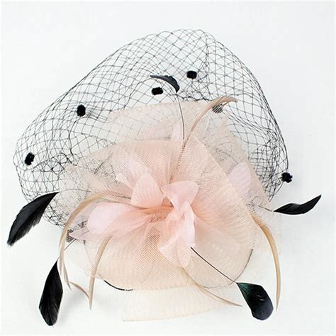 retro style bird cage mesh bridal face veil feather fascinator hair clip wedding bridal face