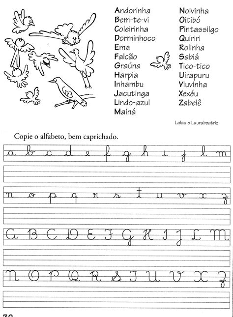 Atividades De Caligrafia Com Letra Cursiva