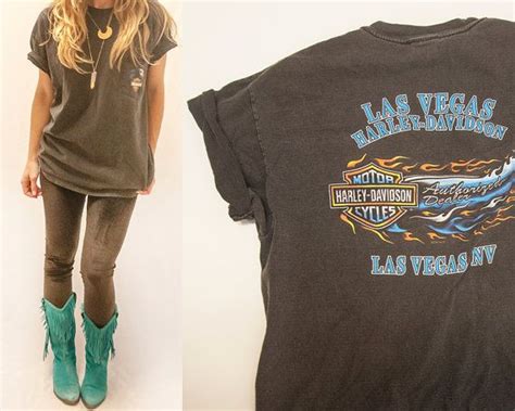 Adventure starts with a single step. Unisex Vintage Las Vegas Harley Davidson Tee | Bald Eagle ...