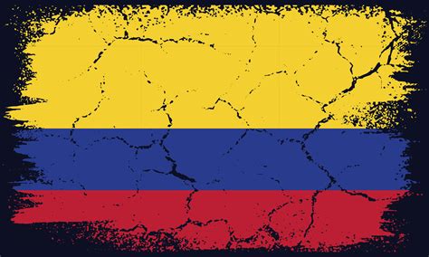 Free Vector Flat Design Grunge Colombia Flag Background 29593552 Vector
