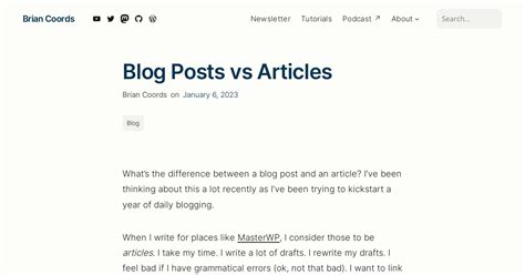 Blog Posts Vs Articles Brian Coords