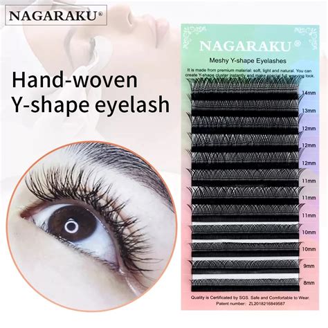 Nagaraku Yy Mesh Lash Y Shape Eyelashes Extension Premium Mink Soft